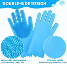 Load image into Gallery viewer, Pet Grooming Bathing Gloves Dog Cat Bathing Shampoo Scrubber Magic Massaging Cleaning Cleanner Sponge Silicon Hair Removal Glove
