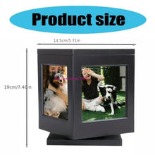 Load image into Gallery viewer, Pet Memory Cremation Box with Rotating Photo Frame Practical Dog Cremation Box HX6C
