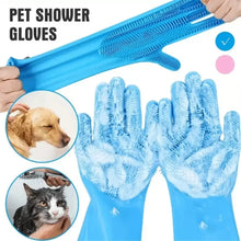 Load image into Gallery viewer, Pet Grooming Bathing Gloves Dog Cat Bathing Shampoo Massaging Cleaning Cleanner Sponge Silicon Hair Removal Glove

