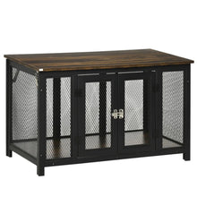 Load image into Gallery viewer, PawHut HeavyDuty Dog Crate Furniture Large Spacious Interior for Medium Dogs Brown Black
