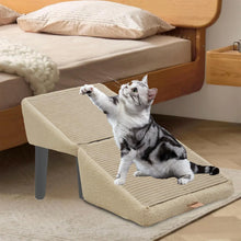Load image into Gallery viewer, Split Dog Staircase Safety Ramp DualPurpose Folding Wooden Footstool Sofa Steps For Large Medium Small Dogs Cats Puppy Supply
