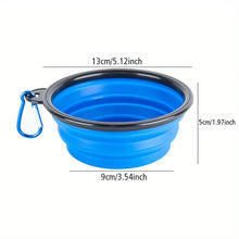 Load image into Gallery viewer, Dog Folding Bowl Portable Dog Travel Bowl Dog Food Water Bowl for Outdoor Walking Silicone Dog Food Water Bowl with Bowl Lip
