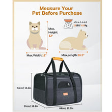 Load image into Gallery viewer, Cat Carrier Soft Portable Pet Carrier for Small Medium Cats Dogs Puppy up to 14lbs Airline Approved Dog Carrier
