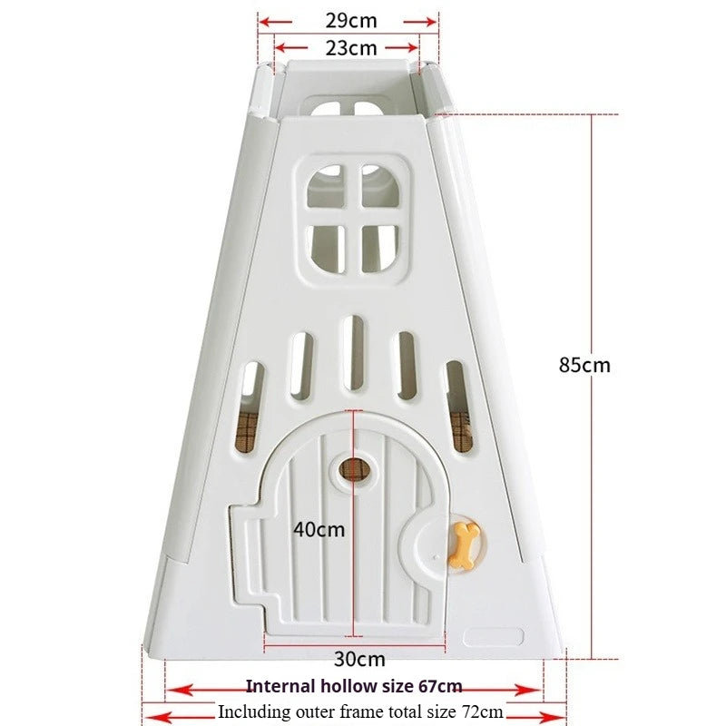 Indoor Teddy Dog House Outdoors Plastic Bichon House Small Medium Chihuahua Puppy Kennel Door Luxury Breathable Dogs Supplies