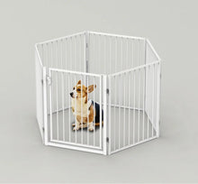Load image into Gallery viewer, Freestanding Pet Gate Wooden Folding Fence For Doorways Halls Stairs And Home Great For Dogs And Puppies
