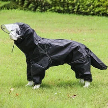 Load image into Gallery viewer, Pet dog, big dog, medium to large dog, golden haired Samoyed, Alaska, all inclusive raincoat, hooded bag, tail rain gear
