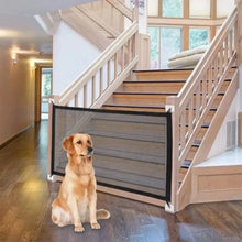 Load image into Gallery viewer, 1PC Tall Pet Dog Gate - Retractable Safety Guard, Toddler Stair Gate, Ingenious Mesh Dog Fence, Isolation Barrier for Indoor
