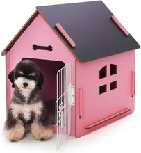 Load image into Gallery viewer, Dog House Indoor for Small Dogs or Cats, Cozy Wooden Design, Small Indoor Bed House, with Air Vents and Elevated Floor Warm Dog
