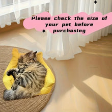 Load image into Gallery viewer, Cat Sofa Bed with Cartoon Design, Detachable Washable Pet Bed for Indoor Cats, Support Up To 2.72KG, Cozy Pet Furniture
