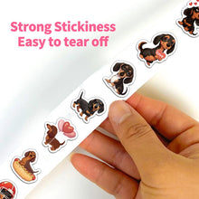 Load image into Gallery viewer, 500PCS Cute Sausage Dog Style Reward Stickers 10 pieces 2.5cm/1.0-inch Dog Learning Reward Set Party Gift Stamps
