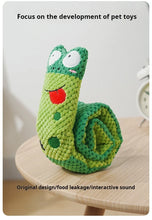 Load image into Gallery viewer, Dog Puzzle Feeder Interactive Toy Indestructible Plush Sound Squeak Puppy Toys For Resistant Foldable Snail Dogs Pet Supplies
