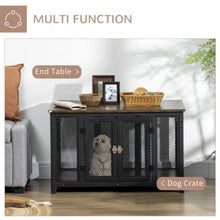 Load image into Gallery viewer, PawHut HeavyDuty Dog Crate Furniture Large Spacious Interior for Medium Dogs Brown Black
