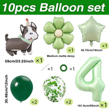 Load image into Gallery viewer, 1 set of dog pet themed birthday balloon decoration set, daisy, husky, spotted dog, sausage, dog, bago, aluminum foil balloon
