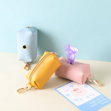 Load image into Gallery viewer, Pet poop bag dispenser dog garbage bag bag PU leather outdoor portable dog walking poop collection box

