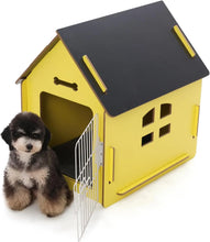 Load image into Gallery viewer, Dog House Indoor for Small Dogs or Cats, Cozy Wooden Design, Small Indoor Bed House, with Air Vents and Elevated Floor Warm Dog
