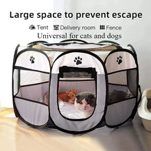 Load image into Gallery viewer, Portable Foldable Outdoor DogTent dog House Portable Folding Travel Pet Tent Cat/Dog Cage Easy Operation Large Cat/Dog Fences
