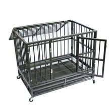 Load image into Gallery viewer, Heavy Duty Metal Dog Crate With Cover And Wheels For Large Dog
