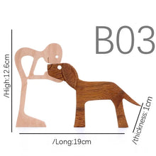 Load image into Gallery viewer, 1PCS Free Personalized Wooden Dog Human Memorial Gifts Custom Wooden Carving for Dog Lover Loss Sympathy Gift Remembrance Gifts
