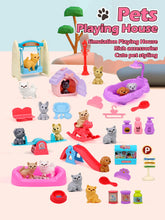Load image into Gallery viewer, Mini doll pet accessory set, children&#39;s playhouse toy pet set, cat and dog bath, park, scene set, birthday and Christmas gifts
