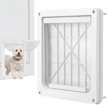 Load image into Gallery viewer, Dog Door for Wall Weatherproof Pet Door with Locking Panel Lightweight Pet Safe Dog Door with Transparent Flap
