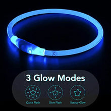 Load image into Gallery viewer, Luminous Dog Collar Light Charge Cat Necklace, Led Fashion Flashing DIY Glowing Safety Collar for Dogs Nighttime Pet Accessorie
