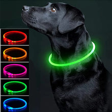 Load image into Gallery viewer, Luminous Dog Collar Light Charge Cat Necklace, Led Fashion Flashing DIY Glowing Safety Collar for Dogs Nighttime Pet Accessorie
