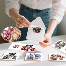 Load image into Gallery viewer, 6PCS Diamond Art Painting Greeting Cards Kits,Gift dog DIY Special Shaped Diamond Art congratulation cards Art handmade Gifts
