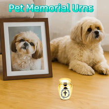 Load image into Gallery viewer, Aluminum Alloy Pet Memorial Urns Small Moisture-Proof Cremation Ashes Urn Removable Lid Cat Funeral Urns for Cats Dogs Hamster
