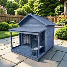 Load image into Gallery viewer, Outdoor dog cage doghouse Solid wood sun protection Rain protection dog kennel doghouse Large medium-sized dog Golden
