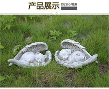 Load image into Gallery viewer, Pet Dog Cat Tombstone Personalized Memorial Stone Resin Statue Creative Angel Dog Cat Ornament Pet Tombstone Memorial Stone
