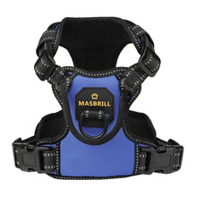 Load image into Gallery viewer, MASBRILL Dog Harness No Pull Nylon Adjustable Reflective Dog Vest Harness 2 Metal Leash Hooks Easy Control Handle Walking

