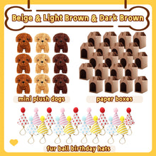 Load image into Gallery viewer, 12-80Set Mini Plush Puppy Stuffed Dogs with Keychain, Adopt A Pet Dog Party Favors Goodie Bags, Animals Bulk Gift Toys
