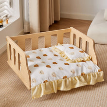 Load image into Gallery viewer, Wooden Dog Bed Four Seasons Universal Teddy Small Dog Summer Special Bed Suspended Off-the-und Pet Wood Bed
