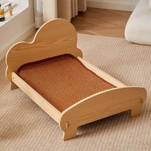 Load image into Gallery viewer, Wooden Dog Bed Four Seasons Universal Teddy Small Dog Summer Special Bed Suspended Off-the-und Pet Wood Bed
