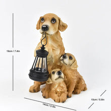 Load image into Gallery viewer, Dog Statue With Solar Lantern Solar Garden Labrador Dogs Statues Light 19cm/7.4inch Garden Sculpture Outdoor Solar Statues For
