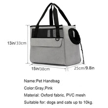 Load image into Gallery viewer, Pet Carrier Bag Kennel for Cat Small Dog Backpack Travel Car Seat Transport Moving Puppy  Women Animals Walking Box Accessories
