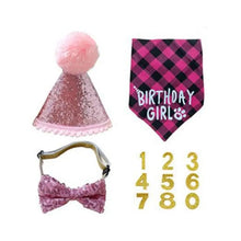 Load image into Gallery viewer, Pet Party Decoration Set Dog Birthday Triangle Scarf Hat Bow Tie Dog Birthday Decoration SuppliesDog Supplies для собак Cat
