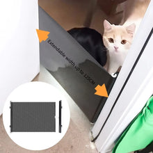Load image into Gallery viewer, Retractable Pet Safety Gate Wide, Indoor Mesh Fence for Dogs &amp; kitten, Mounting Accessories Included for Doors &amp; Hallways
