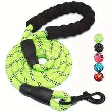 Load image into Gallery viewer, Reflective Dog Leash With Comfortable Padded Handle - Double Heavy Duty Traction Rope For Strong Dogs - Enhance Safety And Contr
