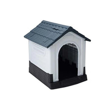 Load image into Gallery viewer, Large Plastic Dog House, Indoor Outdoor Doghouse Pet House with Air Vents and Elevated Floor
