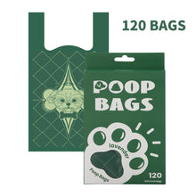 Load image into Gallery viewer, 120pcs/set Degradable Dog Poop Bag Portable Cat Poop Cleaning Bag with Handle Thickened deodorant Pet Waste Bags Dog Accessories
