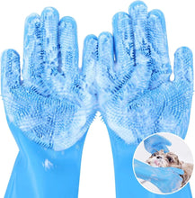 Load image into Gallery viewer, Pet Grooming Bathing Gloves Dog Cat Bathing Shampoo Massaging Cleaning Cleanner Sponge Silicon Hair Removal Glove
