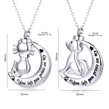 Load image into Gallery viewer, Dropship Pet Memorial Jewelry for Ashes Pendant Dog Cat You Left paw Prints on My Heart Urn Necklace Memorial Keepsake Jewelry
