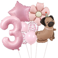 Load image into Gallery viewer, 1 set of dog pet themed birthday balloon decoration set, daisy, husky, spotted dog, sausage, dog, bago, aluminum foil balloon
