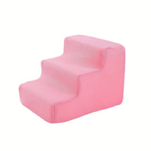 Load image into Gallery viewer, 4-Step Pet Stairs for Small &amp; Medium Dogs - Non-Slip Foam Ramp with Removable Cover, Ergonomic Pet Ladder for High Beds
