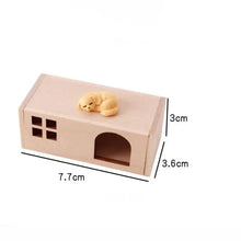 Load image into Gallery viewer, 1 Set Dollhouse Accessories 1:12 Miniature Kennel Pet House Cat And Dog Ornament Furniture Model Decor Toy
