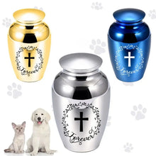 Load image into Gallery viewer, Aluminum Alloy Pet Memorial Urns Small Moisture-Proof Cremation Ashes Urn Removable Lid Cat Funeral Urns for Cats Dogs Hamster
