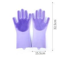 Load image into Gallery viewer, Pet Grooming Gloves Dog Cat Bathing Cleaning Glove Shampoo Scrubber Clean Soft Silicone Hair Removal Glove Hand Skin Protection
