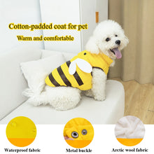 Load image into Gallery viewer, Dog clothes cat clothes bee dog clothes four seasons new bee warm pet waterproof clothes
