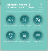 Load image into Gallery viewer, Pet grooming hospital for cats and dogs, low-noise electric push shear, electric waterproof, professional wireless shaving
